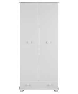 Unbranded Rochester 1 Drawer Wardrobe - White