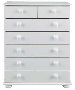 Unbranded Rochester 5 Wide 2 Narrow Drawer Chest - White