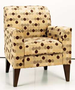 Upholstered in 41 polyester, 31 acrylic and 28 viscose fabric with a foam-filled seat cushion and fi