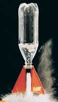 turn a fizzy drinks bottle into a compressed air and water propelled rocket