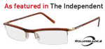 These semi-rimless Italian-made frames by Rollerblade have a combination plastic and metal design. T