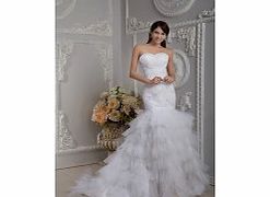 Unbranded Romantic Noble Satin Tulle Wedding Dresses White