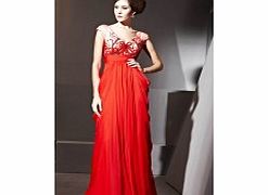 Unbranded Romantic V-neck Sleeveless Tencel Evening