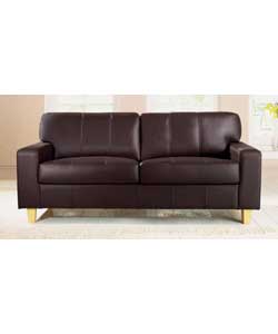 Romeo Large Leather Sofa - Chocolate