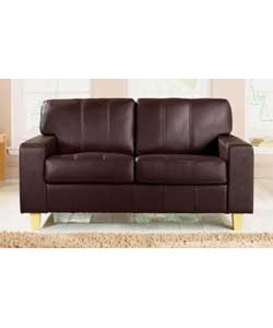Romeo Regular Leather Sofa - Chocolate
