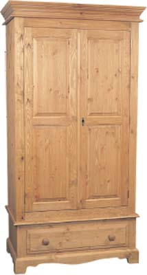 This traditional country pine wardrobe comes from our Romney Range. With attention paid to detail  b