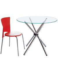 Unbranded Rondi 5 Piece brDining Set Red