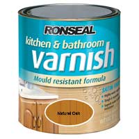 Ronseal Kitchen & Bathroom Varnish Natural Oak 250ml