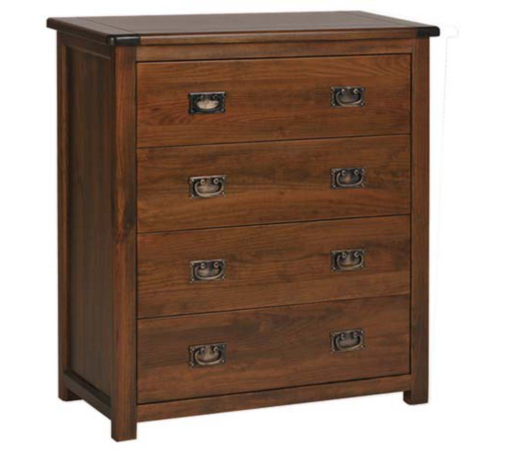 Unbranded room4 boston antique brown 4 drawer chest