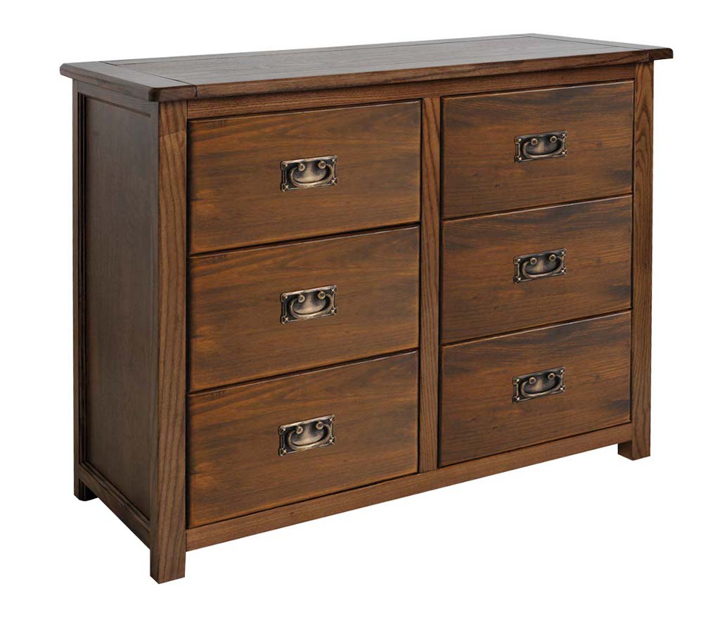 Unbranded room4 boston antique brown 6 drawer chest