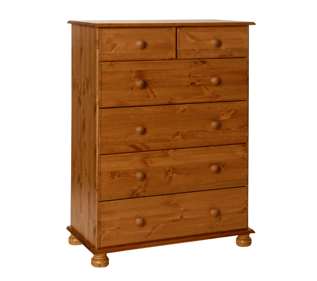 Unbranded room4 Copenhagen pine 6 deep drawer chest