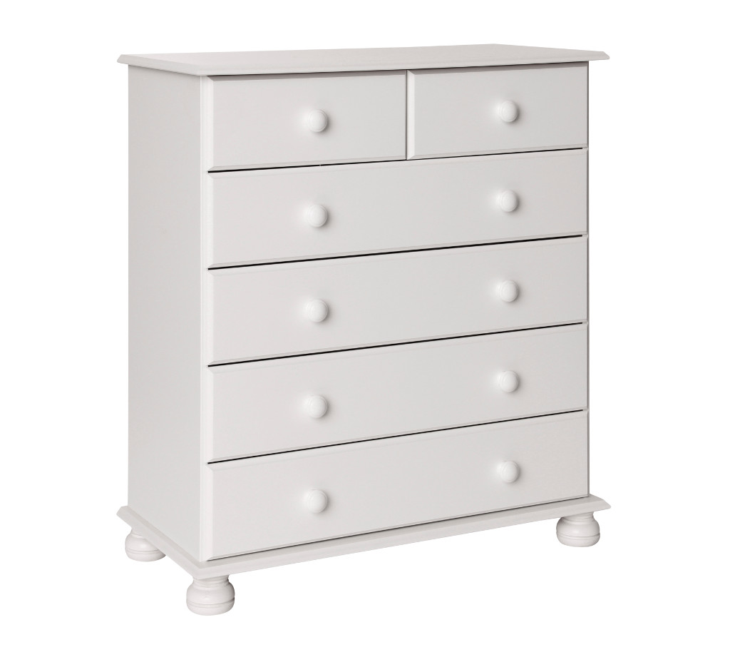 Unbranded room4 Copenhagen white 6 Drawer Chest