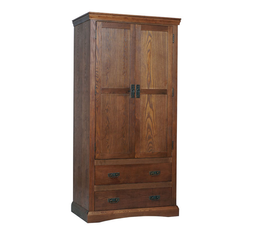 Unbranded room4 paris dark oak 2 door 2 drawer wardrobe