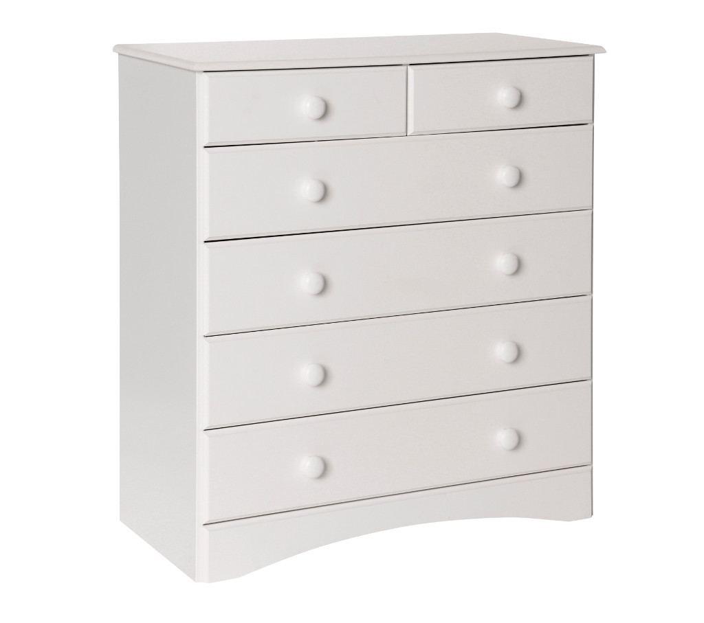 Unbranded room4 Scandi white 6 drawer chest