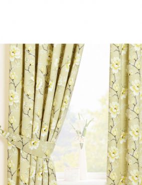 Unbranded ROSAMUND LINED COTTON PANAMA CURTAINS