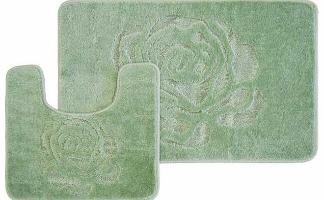Rose 2 Piece Bath Set - Green