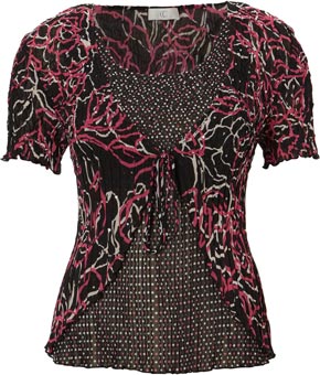 Unbranded Rose and Spot Crinkle Blouse