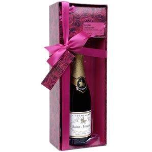 Rose Champagne and Chocolates