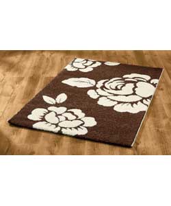 Unbranded Rose Chocolate Rug 160 x 120