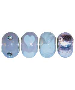 Unbranded Rose Glass Beads - Set of 4