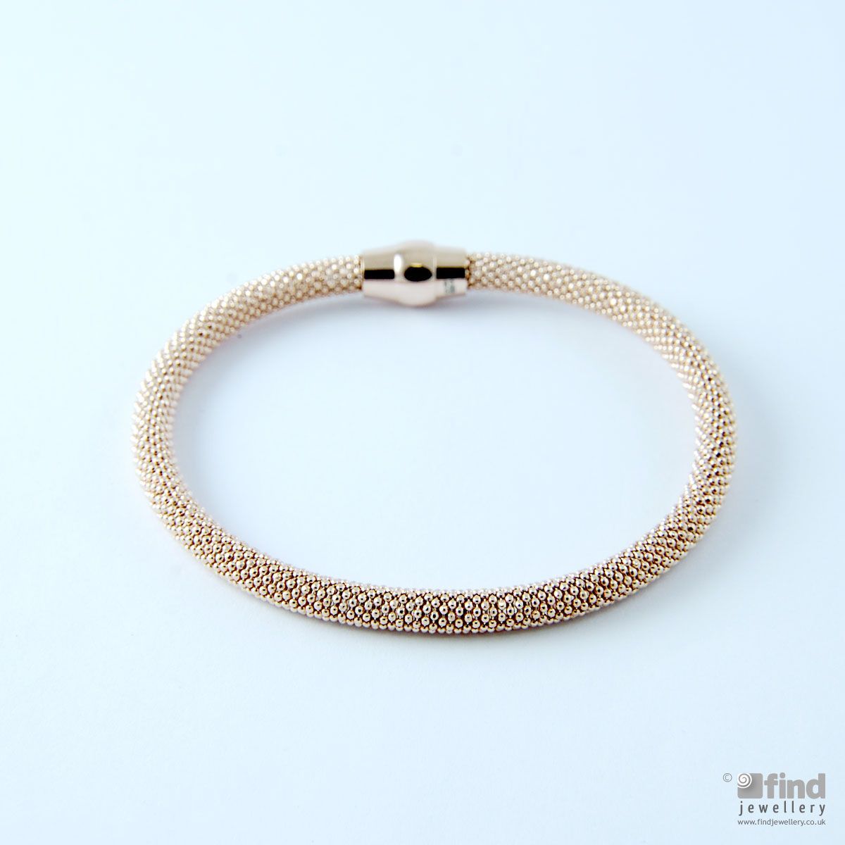 Unbranded Rose Gold Plated Sterling Silver Popcorn Bracelet