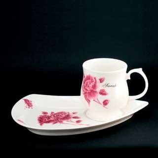 Rose Mug and Tray