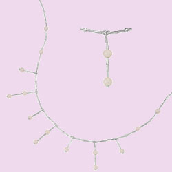 Rose Quartz Drop Bead Necklet