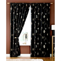 Unbranded Rosemont Chocolate Lined Panama Curtains 117x137