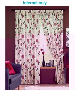 Unbranded Rosemont Red Curtains 66x72