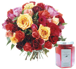 Roses and Rose petals jam multicolour 41 roses