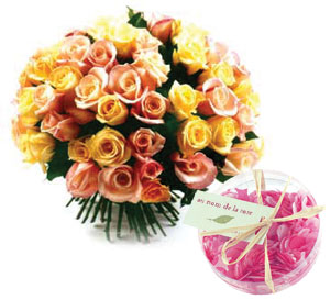 Roses and soap flakes pastel 41 roses