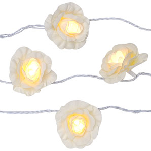 Petal power with 40 rose lights in an ivory hue. C