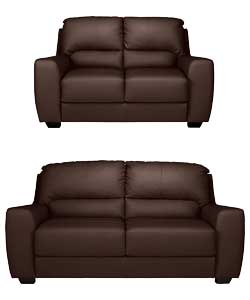 Unbranded Rossano Large and Regular Sofa - Chocolate