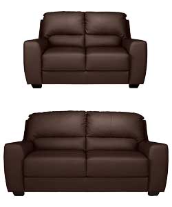 Unbranded Rossano Large and Regular Sofa - Chocolate