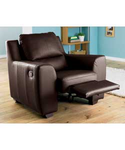 Unbranded Rossano Recliner Chair - Chocolate