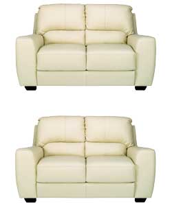 Unbranded Rossano Regular and Regular Sofa - Ivory