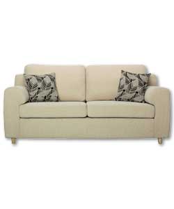 The attractive inverted arm detail is the main feature of this contemporary styled sofa.The