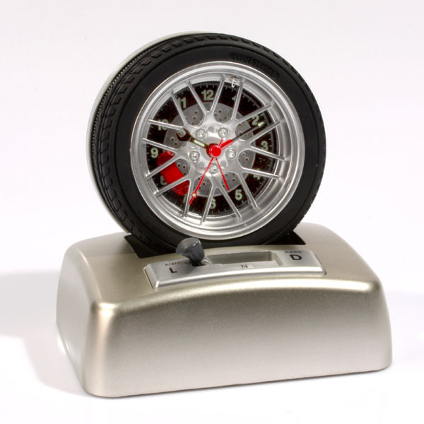 Unbranded Rotating Tyre Alarm Clock