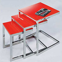 Unbranded Rouge Glass brNest of tables