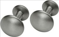 Unbranded Round Bevelled Edge Titanium Cufflinks by Ti2