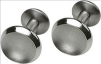 Unbranded Round Concave Titanium Cufflinks by Ti2