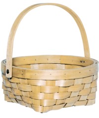 Unbranded Round Natural Wooden Basket