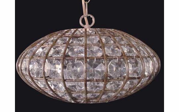 Unbranded Rovigo Crystal 1 Light Oval Pendant - Crystal