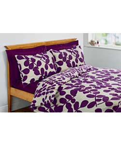 Unbranded Rowan Duvet Set Blackcurrant Double Bed
