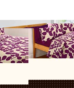 Unbranded Rowan Duvet Set Blackcurrant King Size Bed