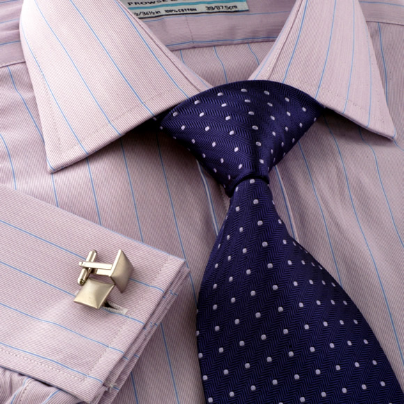 Rowington Lilac & Blue Stripe Shirt