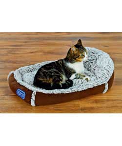 Brown and tonal plush. Polycotton, plush and soft polyester filling. Suitable for cats and small dog