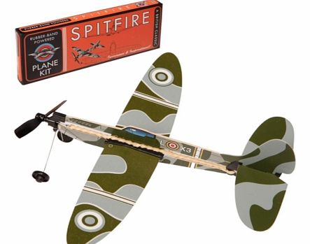 Rubber Band Powered SpitfireThe Spitfire is a classic British aircraft and boys and men alike have spent hours building models of the plane. Well with this much simpler kit, youll be up and flying quicker then ever.Its quick to assemble and provides 