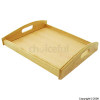 Unbranded Rubberwood Drink Serving Tray 6cm x 30cm x 40cm