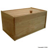 Unbranded Rubberwood Drop-Front Style Bread Bin